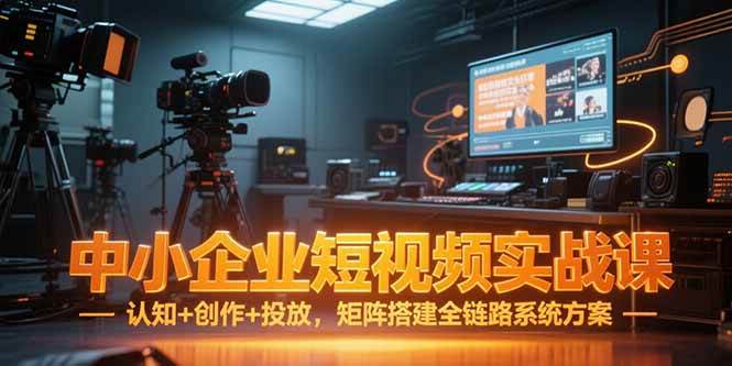 (6.30)中小企业短视频实战课，认知+创作+投放，矩阵搭建全链路系统方案