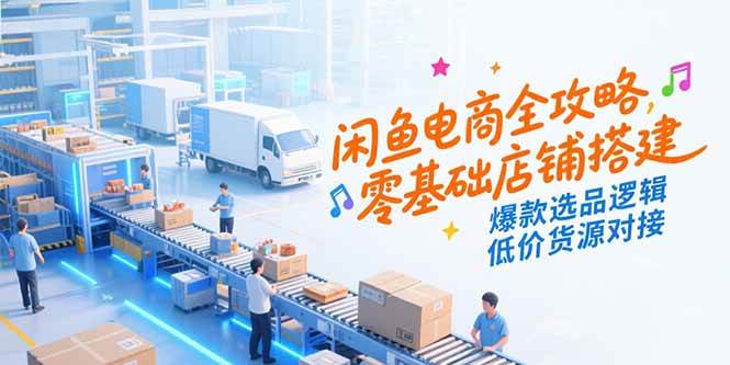 (7.10)咸鱼电商全攻略，零基础店铺搭建，爆款选品逻辑，低价货源对接