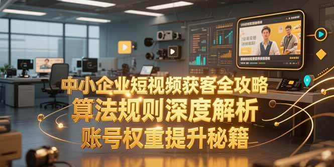 (7.8)中小企业短视频获客全攻略，算法规则深度解析，账号权重提升秘籍