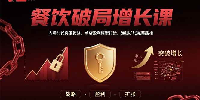 (8.1)餐饮破局增长课：内卷时代突围策略，单店盈利模型打造，连锁扩张完整路径