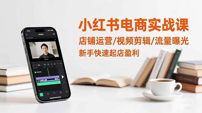 (11.12)小红书电商实战课：店铺运营/视频剪辑/流量曝光，新手快速起店盈利