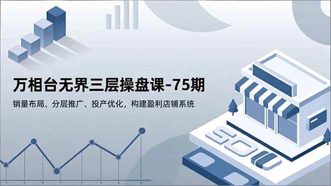 (12.7)万相台无界三层操盘课-75期，销量布局、分层推广、投产优化，构建盈利店铺系统
